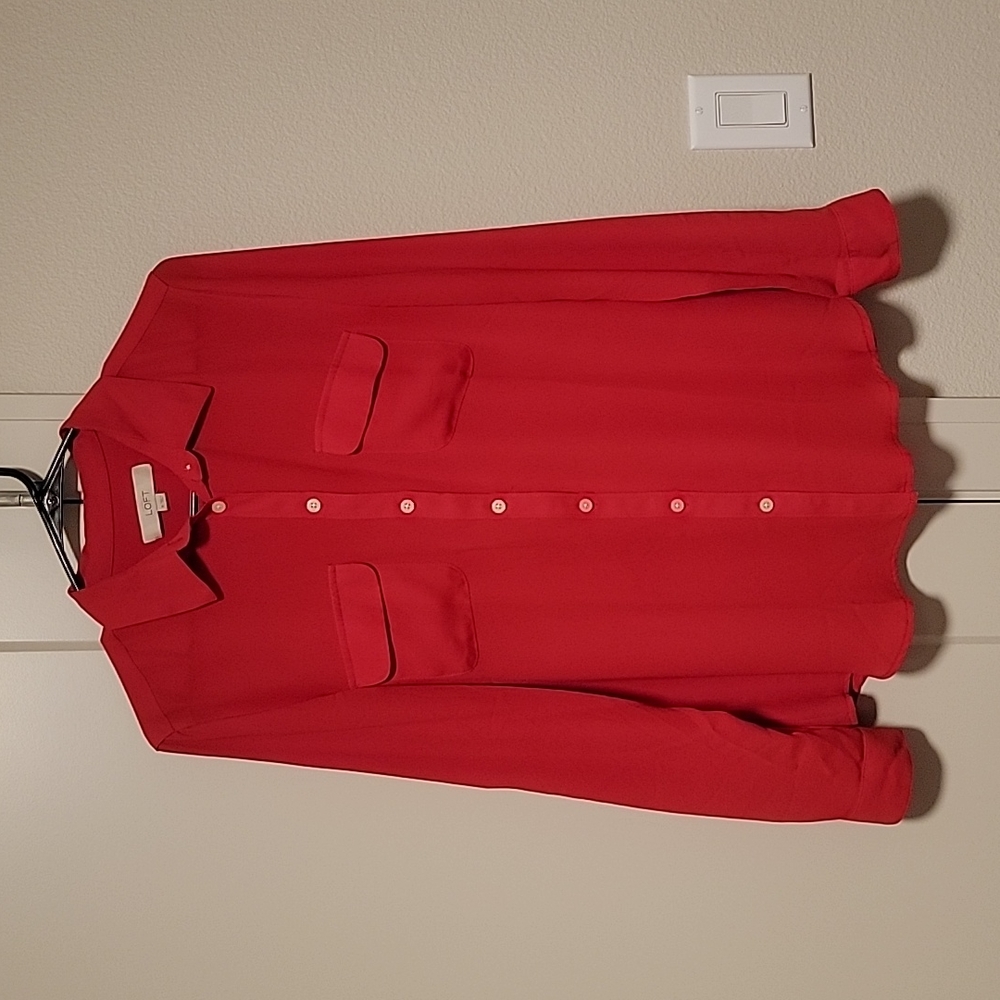 Loft red shirt, size M